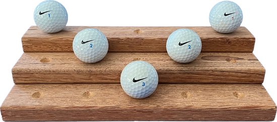 Golfballen display | Golfbal vitrine | Golf | Golfball | Golfball display | Wood | Handmade van BeyQ.