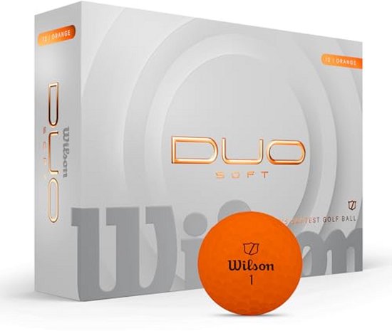 Golfballen Duo Soft - Golf Ballen - Afstand en Gevoel - Zachtste Ter Wereld - 12 Stuks - Oranje