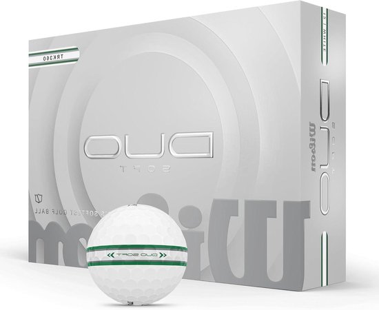 Golfballen Duo Soft - Zachte Golfballen - Afstand Vergroten - Optimale Feedback - 7.5 centimeter - Groen/Zilver