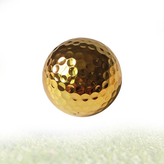 Golfballen - Gegalvaniseerde gouden golfballen - Cadeaugolfballen - Dubbellaags vergulde golfballen - Golfaccessoires -42.67mm - Geschikt voor geschenken, displays, decoraties en ceremonies - Goud van Merkloos