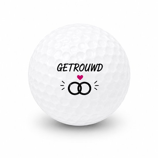 Golfballen Getrouwd - Huwelijk Golf Cadeau - 2 stuks - Wilson - Golfbal met Opdruk