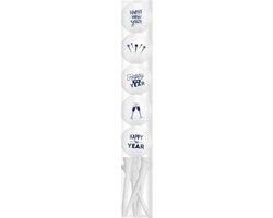 Golfballen Gift 5 Golfballen Happy New Year Set Inclusief Tees van Sportline