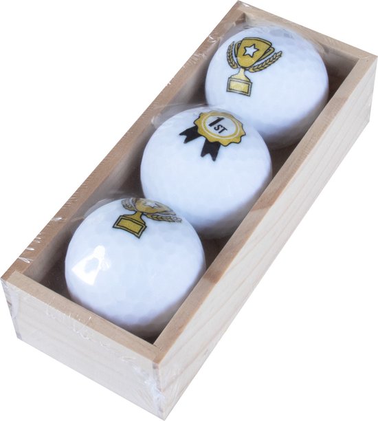 Golfballen Gift Set 1e Prijs 3 Ballen in Box van Longridge