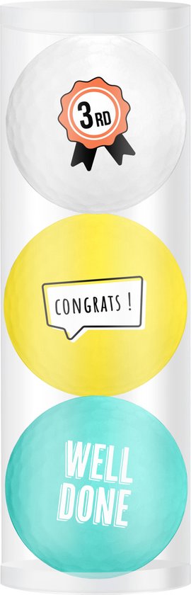 Golfballen Gift Set 3e Prijs 3 Ballen Gekleurd van DecomSports
