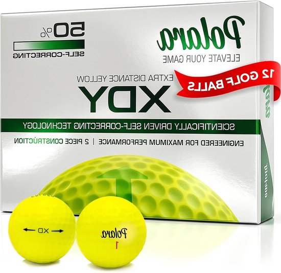 Golfballen - Golf ballen - Golfspel Verbeteren - Vermindert Haken Schijven - 12 stuks - Geel