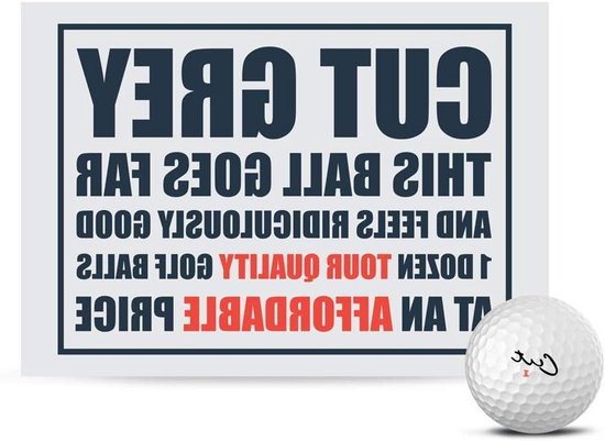 Golfballen - Golf sportballen - Golf spelen - 3-delige constructie - 12 stuks - Grijs