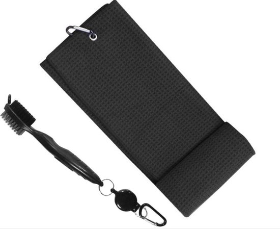 Golfballen Handdoek - Golf Handdoek + Borstel - Golf Accessoires - Cadeau Set van OROC Golfers