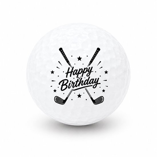 Golfballen Happy Birthday - Verjaardag Golf Cadeau - 2 stuks - Wilson - Golfbal met Opdruk