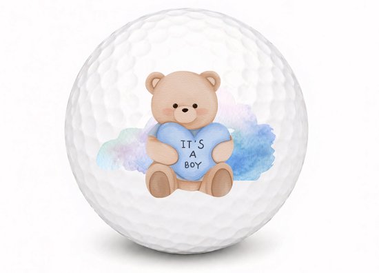 Golfballen It's a Boy Teddybeer - Geboorte Golf Cadeau - 3 stuks - Wilson