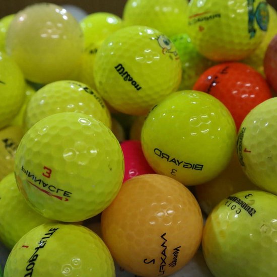 Golfballen - Lakeballs Mix - Golfen Oefenen - Gekleurde Mix - 100 stuks - Geel Rood