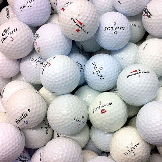 Golfballen Mix - Gebruikte Ballen - Golf Spelen - Klasse B Selectie - 100 Stuks - Wit