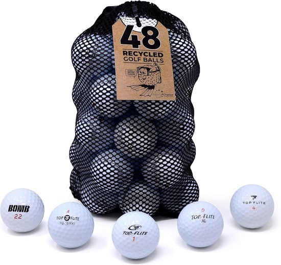 Golfballen Mix - Gebruikte ballen - Golf Spelen - Kwaliteit Klasse A - 48 Stuks - Gemengd