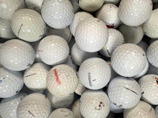 Golfballen Mix - Gebruikte Golfballen - Golven Oefenen - X-Out Kwaliteit - 100 Stuks - Wit