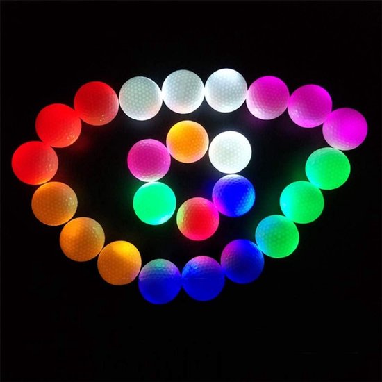 Golfballen - Oefenballen Nacht - Golfen in Donker - LED Verlichting - 42.6 mm - Willekeurig