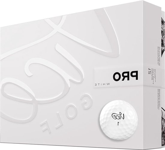 Golfballen - Pro ballen - Maximale controle - 3-delige constructie - 12 stuks - Wit