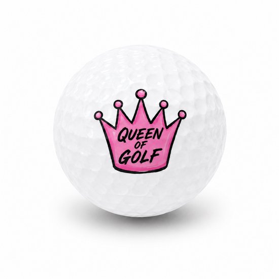 Golfballen Queen of Golf - Golfster Golf Cadeau - 3 stuks - Wilson - Golfbal met Opdruk