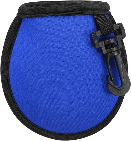 Golfballen schoonmaakbak - Golfreinigingshanddoek - Met Haken - Golfballen Accessoire - Unisex - Draagbaar - Blauw - Polyester - 9 x 9 CM - Golfbalreiniger - Golftassen van Golden Swing