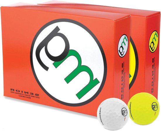 Golfballen Senior - Lange Afstand - Meer Plezier - Hoger en Langer - 12 stuks - Wit