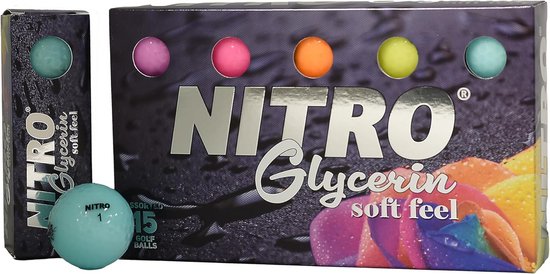Golfballen Set - 15 Stuks, Nitro Technologie voor Maximale Afstand van Merkloos