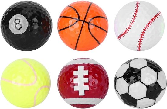 Golfballen Set - Oefenballen Ballen - Golf Training - Duurzaam Materiaal - 6 Stuks - Meerdere Kleuren