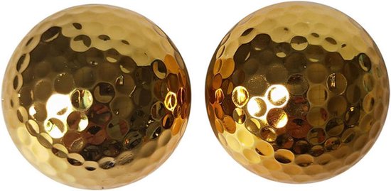 Golfballen - Set van 2 - 4,26cm - Dubbellaagse Trainingsballen - voor Verre Afstanden - Synthetisch Rubberen Golf Ballen - voor Oefenen en Driving Range - Fluorescerende Sport Cadeau en Kantoor Decoratie