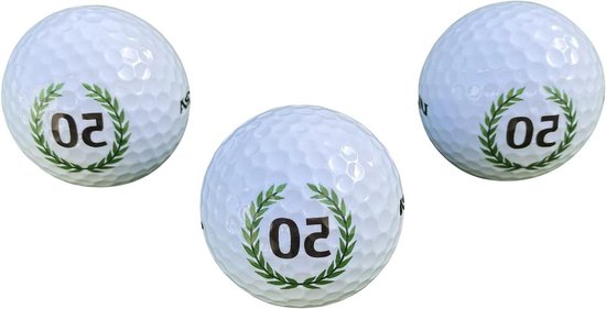 Golfballen Set - Verjaardag Golfballen - Verjaardagscadeau - Met 'Happy Birthday' opdruk - 3 stuks - Rood Blauw Geel