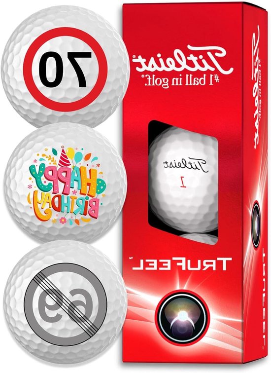 Golfballen Set - Verjaardagscadeau Golf - Cadeau Geven - Uniek Design - 3 Stuks - Wit