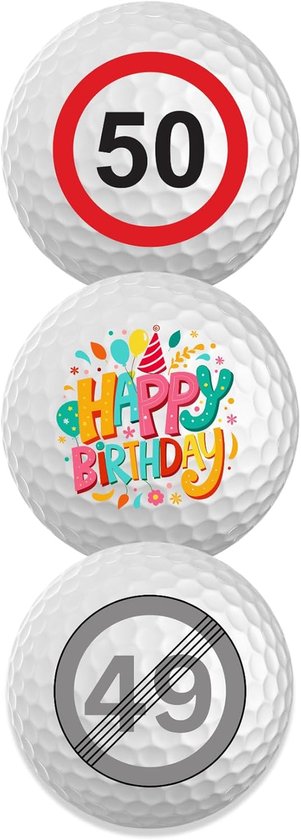 Golfballen Set - Verjaardagscadeau - Sporten - Uniek design - 3 stuks - Wit