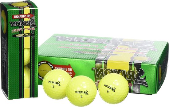 Golfballen - Sportballen Golfaccessoires - Golfen op de baan - Zacht gevoel bal - 12 stuks - Tour Geel