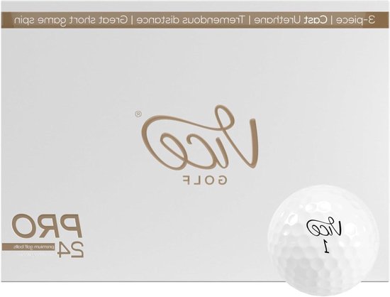 Golfballen - Sportballen - Sporten op de baan - Urethaan cover constructie - 24 stuks - Wit