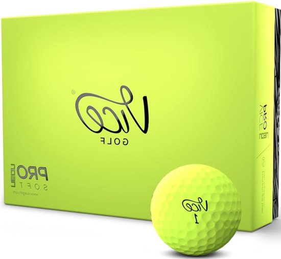 Golfballen - Standaard ballen - Golfen - Matte neon lime afwerking - 12 stuks - Kalk