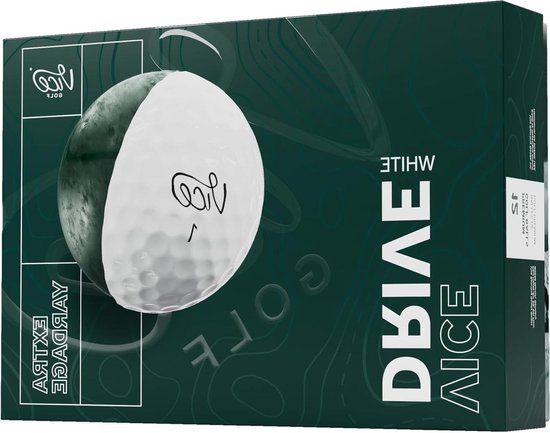 Golfballen - Standaard ballen - Maximale afstand - Optimale uitlijning - 12 stuks - Wit