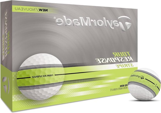 Golfballen - Tour Ballen - Golfen - Urethaan Cover - 12 stuks - Gele streep