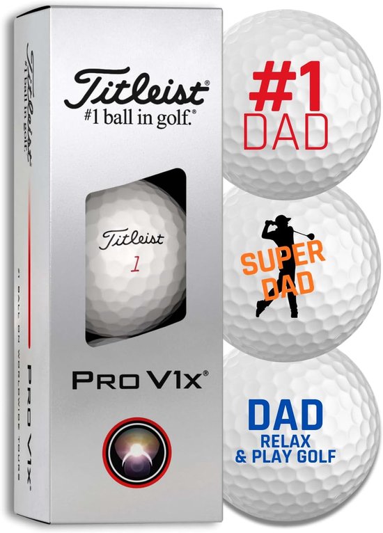 Golfballen - Vaderdag ballen - Golfen - Speciale editie - 3 stuks - Wit