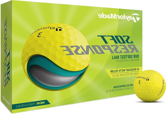 Golfballen - Zachte Ballen - Sporten op de baan - Verhoogde vlucht - 3-delige constructie - Geel