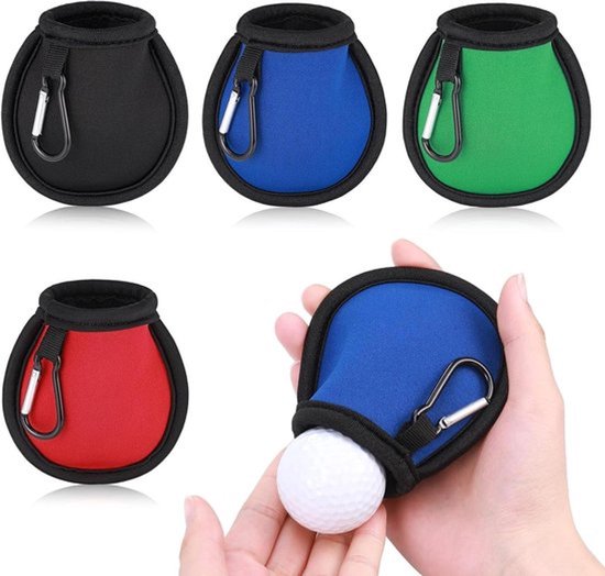 Golfballenreinigertas voor 4 stuks golfballen met - Allecto Plus