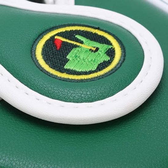 Golfbalputterhoes, Groene Geborduurde Putterbeschermhoes in Halvecirkelvorm