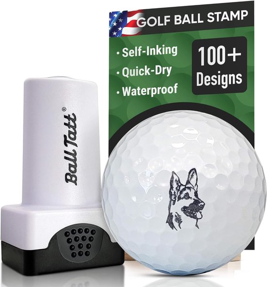 Golfbalstempel - Zelfinktende marker - Golfballen markeren - Sneldrogend permanent - 075" x 05" - Golfkar