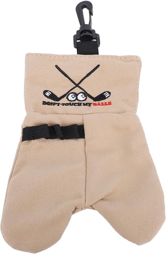 Golfbaltas - dubbelzijdig fluweel - grappig ontwerp - beschermt golfballen - ShopVlot