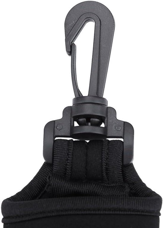 Golfbaltashouder met clip en utility-tas voor golf accessoires (zwart)