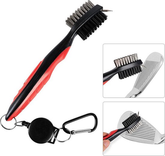 Golfclub borstel en groeven reiniger - 3 in 1 Multi Club Cleaner met uittrekkoord | kleur GROEN van BJÖRN DESIGN