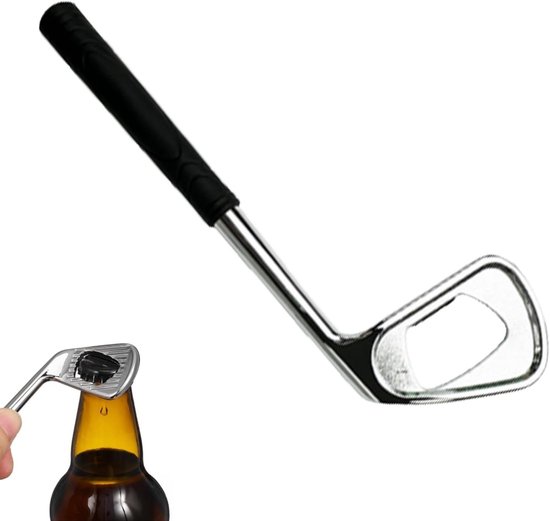 Golfclub Flesopener - Bier Gadget - Drankjes Openen - Uniek Golf Design - 1 Stuk - Zilverkleurig