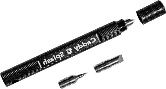 Golfclub Groefreiniger - Golf Golftool - Groeven Slijpen - 3-in-1 Tips - 13.6 cm - Zwart