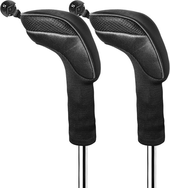Golfclub Hoes - Hybride Covers - Club Bescherming - Verwisselbare Nummers - Licht Duurzaam - Donker