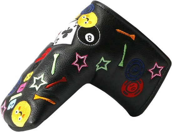 Golfclub Hoesjes - Putter Covers - Golfclubs Beschermen - Magnetische Sluiting - 17x12x8cm - Zwart