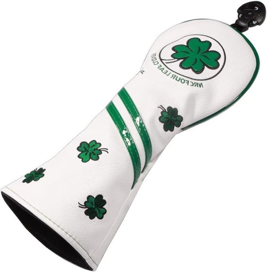Golfclub Hoofdbeschermers - Golf Headcovers Set - Bescherming Golfclubs - Gestreept Patroon - 3 Stuks - Wit
