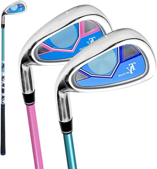 Golfclub IJzer Kinderen - Golfset Jongeren - Golftraining Ontwikkelen - Koolstofvezel Staal Schacht - 60-85 cm - Meisjes van Merkloos