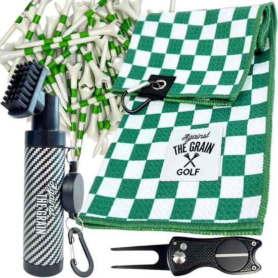 Golfclub Reinigingsset met Waterborstel, Tees en Handdoek - Complete Golf Accessoires