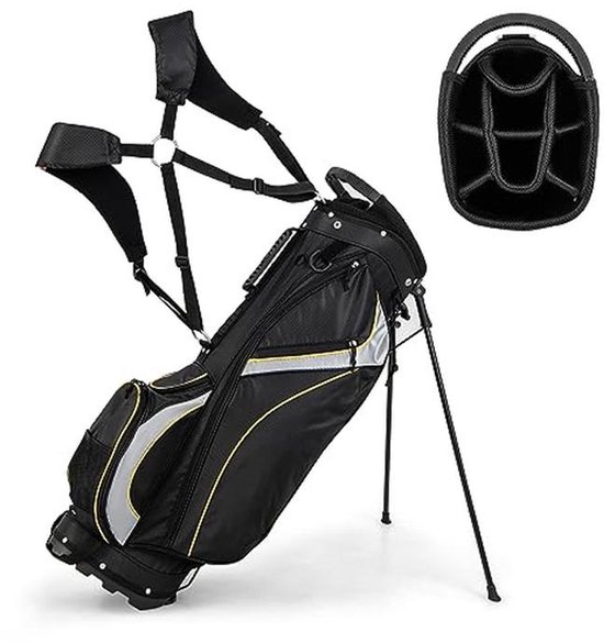 Golfclubtas 9 inch met standaard en 8 vakken - Lichtgewicht en duurzaam