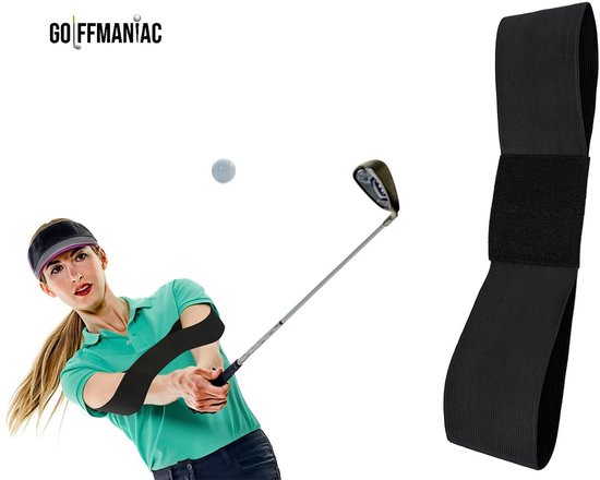 Golffmaniac - Golf swing trainingsband - zwart - training materiaal voor golfen van Golffmaniac